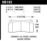 Hawk 09-11 Nissan GT-R HP+ Street Rear Brake Pads thumbnail 1