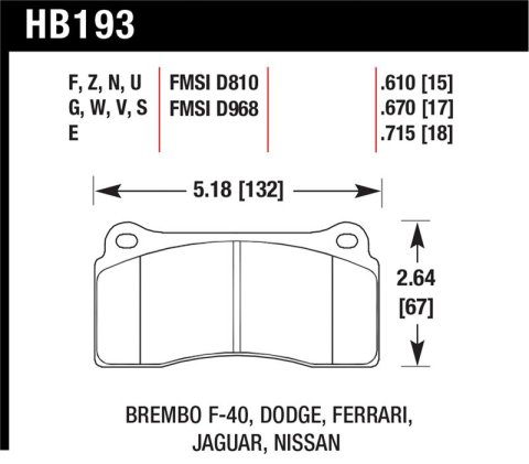 Hawk 09-11 Nissan GT-R HP+ Street Rear Brake Pads