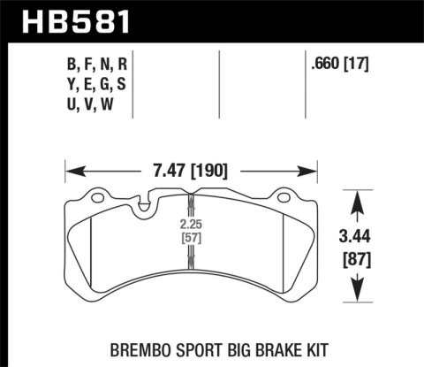 Hawk 09 Nissan GT-R R35 HPS Street Front Brake Pads thumbnail 4
