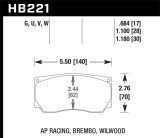 Hawk AP Racing/Wilwood DTC-70 Race Brake Pads thumbnail 5