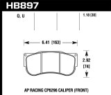 Hawk DTC-70 AP Racing CP6269 Race Brake Pads thumbnail 6
