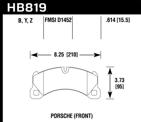Hawk 11-13 Porsche Cayenne HPS 5.0 Front Brake Pads thumbnail 6