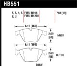 Hawk 07-09 BMW 335d/335i/335xi / 08-09 328i/M3 Blue 9012 Race Front Brake Pads thumbnail 1