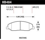 Hawk 05-10 Ford Mustang GT & V6 / 07-08 Shelby GT HPS Street Front Brake Pads thumbnail 1
