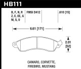 Hawk 94-04 Mustang Cobra / 88-95 Corvette 5.7L / 88-92 Camaro w/ Hvy Duty Brakes Front HP+ Street Br thumbnail 6