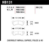 Hawk 79-84 Chevrolet C20/C30/G30/K20 Black Race Front Brake Pads thumbnail 1