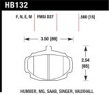 Hawk 62-81 MG MGB Black Race Front Brake Pads thumbnail 1
