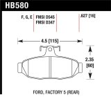 Hawk 86-92 Ford Taurus SHO / 89-92 Ford Thunderbird Super Coupe DTC-60 Race Rear Brake Pads thumbnail 1