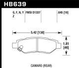 Hawk 10-15 Chevrolet Camaro 3.6L / 08-14 Cadillac CTS (w/JE5/J55 Brakes) DTC-60 Race Rear Brake Pads thumbnail 6