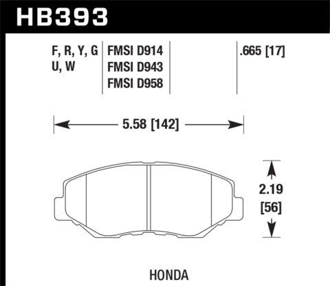 Hawk 12-15 Honda Civic Si / 03-14 Honda Accord Sedan/Coupe DTC-70 Race Front Brake Pads thumbnail 5