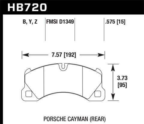 Hawk 10-16 Porsche Panamera / 08-15 Porsche Cayenne LTS Street Front Brake Pads thumbnail 7