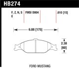 Hawk 99-04 Ford Mustang Base/GT Performance Ceramic Street Front Brake Pads thumbnail 3