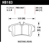 Hawk 94-04 Ford Mustang Performance Ceramic Street Rear Brake Pads thumbnail 1