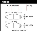 Hawk 06-10 Jeep Commander / 05-10 Grand Cherokee Front LTS Street Brake Pads thumbnail 1
