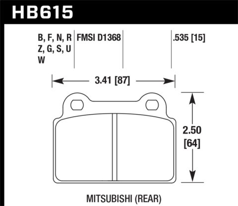 Hawk EVO X DTC-60 Race Rear Brake Pads thumbnail 7