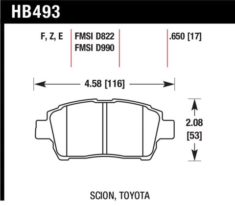 Hawk 04-07 xA/xB / 2000 MR2 Spyder D990 HPS Street Front Brake Pads thumbnail 1