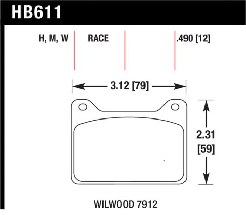 Hawk Wilwood 7912 DTC-30 Race Brake Pads thumbnail 1