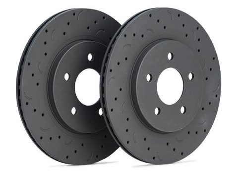 Hawk Talon 2010 Land Rover LR4 Drilled and Slotted Front Brake Rotor Set thumbnail 3