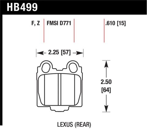 Hawk 00-05 Lexus IS300 HPS Street Rear Brake Pads thumbnail 1