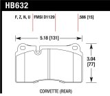 Hawk 06-10 VW Touareg Front / 09-11 Corvette Z06/ZR-1 (w/Carbon Ceramic Brake Package and Iron rotor thumbnail 1