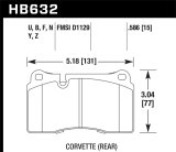 Hawk 06-10 VW Touareg Front / 09-11 Corvette Z06/ZR-1 (w/Carbon Ceramic Brake Package and Iron rotor thumbnail 5