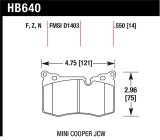 Hawk 09-10 Mini Cooper HPS Street Front Brake Pads thumbnail 1