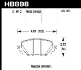 Hawk 17-19 Fiat 124 Spider Performance Ceramic Front Brake Pads thumbnail 3