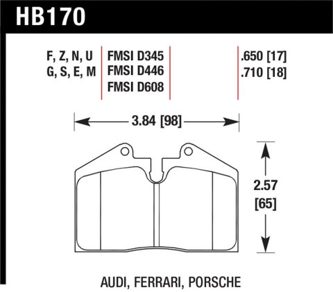 Hawk 89-95 Ferrari 348 GTB/GTS Front/Rear / 89-94 Porsche 911 3.6L Front / 87-89 Porsche 911 3.3L Fr