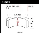 Hawk 09-11 Nissan GT-R DTC-70 Motorsports Front Brake Pads thumbnail 1