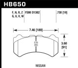 Hawk 09-11 Nissan GT-R Performance Ceramic Street Front Brake Pads thumbnail 5