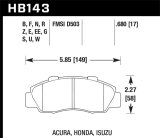 Hawk 97-01 Honda Prelude Blue 9012 Street Front Brake Pads thumbnail 8