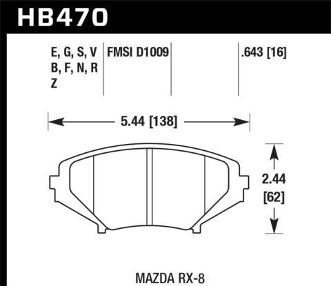 Hawk 04-09 RX8 Blue 9012 Race Front Brake Pads D1009 thumbnail 8