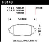 Hawk 89-93 Miata HP+ Street Front Brake Pads (D525) thumbnail 1