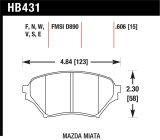 Hawk 01-05 Miata w/ Sport Suspension Blue 9012 Front Brake Pads D890 thumbnail 1