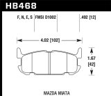 Hawk 03-05 Miata w/ Sport Suspension HP+ Street Rear Brake Pads (D1002) thumbnail 4