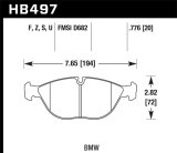 Hawk 99-09 / 11-12 Mercedes SL Class HPS 5.0 Front Brake Pads thumbnail 4
