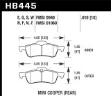 Hawk 02-06 Mini Cooper / Cooper S HP+ Street Rear Brake Pads thumbnail 7