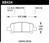 Hawk 02-03 WRX / 05-08 LGT D770 HPS Street Rear Brake Pads thumbnail 1