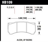 Hawk AP Racing Alcon DTC-60 Race Brake Pads thumbnail 1
