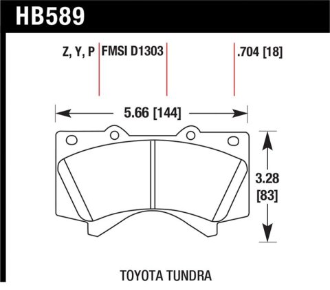 Hawk 08-10 Toyota Land Cruiser / 07-10 Tundra Super Duty Street Front Brake Pads thumbnail 1