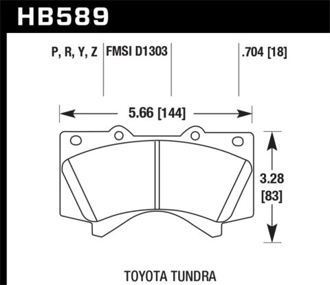 Hawk 08-10 Toyota Land Cruiser / 07-10 Tundra Super Duty Street Front Brake Pads thumbnail 8