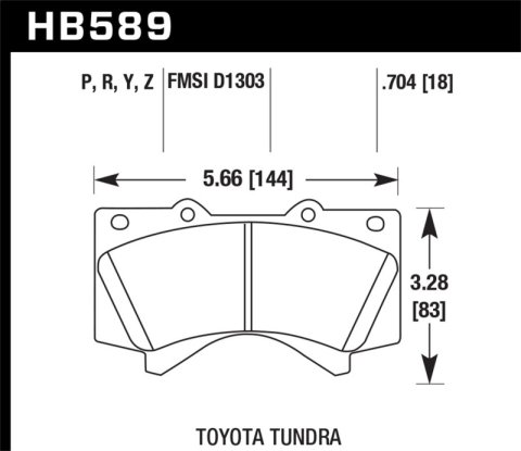 Hawk 08-10 Toyota Land Cruiser / 07-10 Tundra Super Duty Street Front Brake Pads thumbnail 9