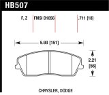 Hawk 09-10 Dodge Challenger SE/06-10 Charger SE/05-10 Chrysler 300 HPS Street Front Brake Pads thumbnail 1