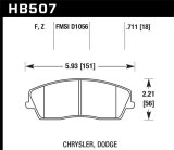 Hawk 09-10 Dodge Challenger SE/06-10 Charger SE/05-10 Chrysler 300 HPS Street Front Brake Pads thumbnail 6