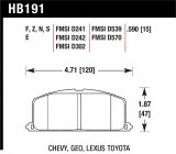 Hawk 86-88 Chevy Nova / 90-92 Geo Prizm GSI / 90-92 Prizm LSI / Toyota (Various) Race Front Brake Pa thumbnail 1