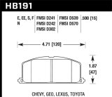 Hawk 86-88 Chevy Nova / 90-92 Geo Prizm GSI / 90-92 Prizm LSI / Toyota (Various) Race Front Brake Pa thumbnail 4