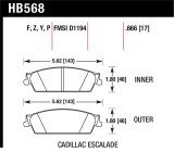 Hawk Cadillac / Chev Avalanche/Silverado/Suburban/Tahoe / GMC Sierra/Yukon HPS Rear Street Brake Pad thumbnail 1