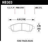 Hawk 99-05 Cadillac Excursion / 99-04 Ford F-250/F-350 Super Duty Pickup Rear LTS Street Brake Pads thumbnail 1