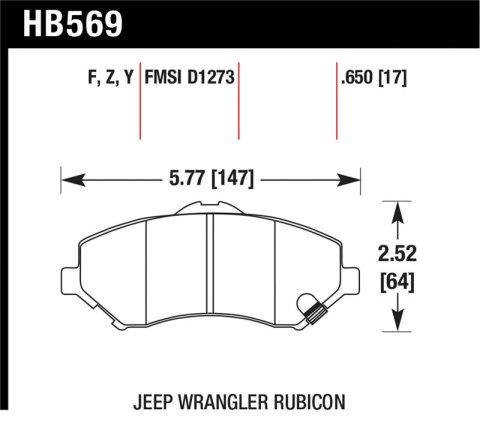 Hawk Performance Ceramic Street Brake Pads thumbnail 1