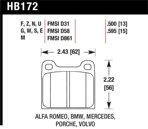 Hawk HPS Street Brake Pads thumbnail 1
